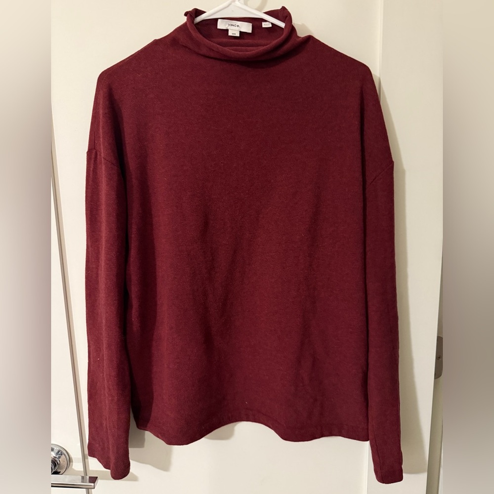 Super Soft Mock Turtleneck Sweater, Size M by Vince
